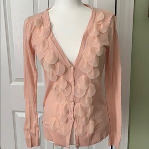 Loft peach colored cardigan size S